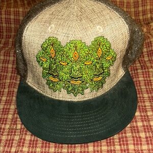 Green and Brown Reptile-Themed Cap